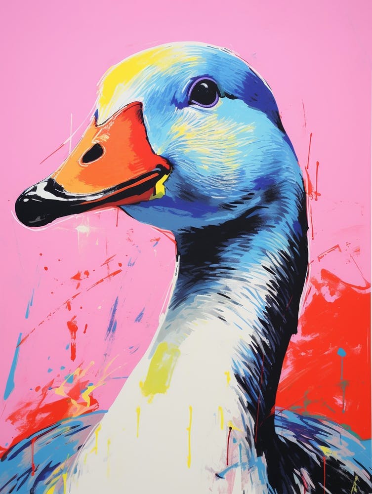 Andy Warhol Style Bird Goose 1