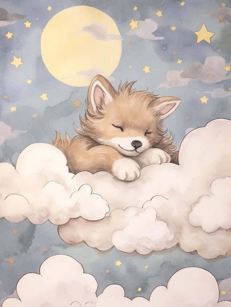 Sleeping Baby Wolf 5