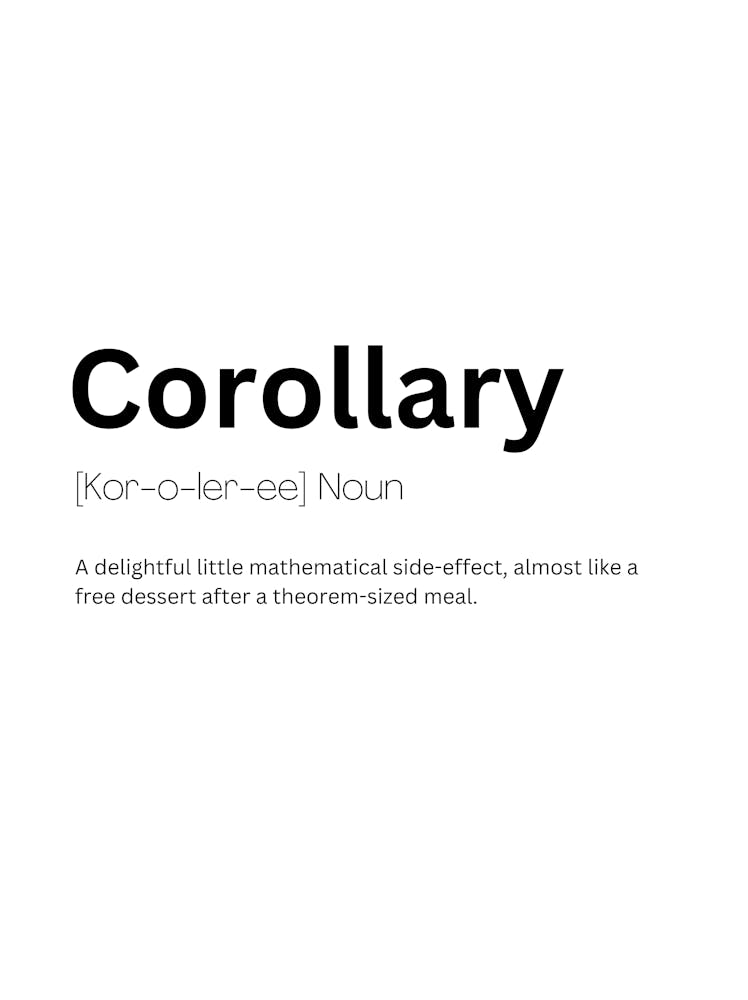 Corollary Definition Meaning