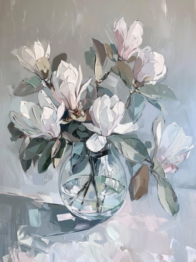 A World Of Flowers Magnolia 2 Painting