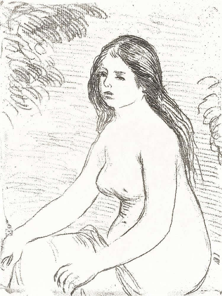 Seated Nude Woman (1906), Pierre Auguste Renoir