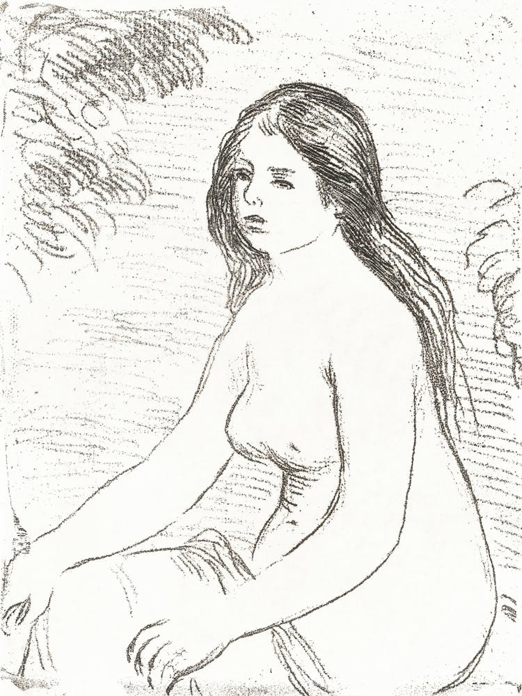 Seated Nude Woman (1906), Pierre Auguste Renoir