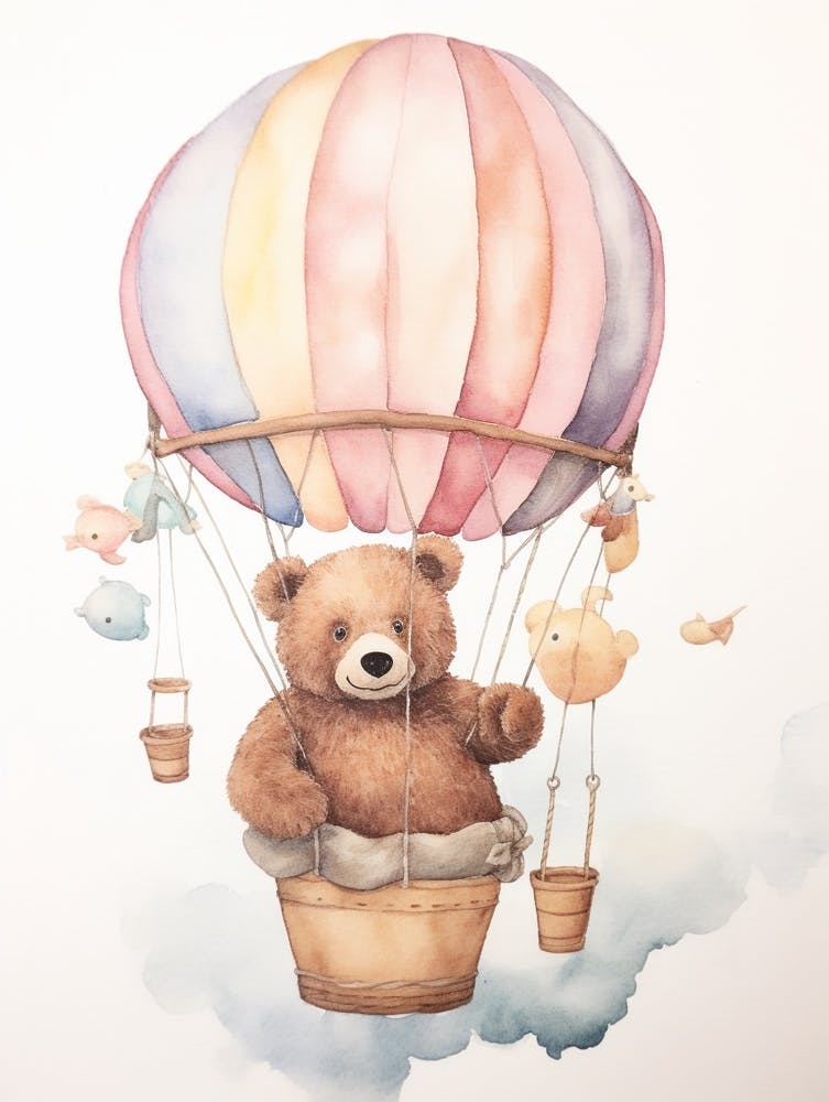 Baby Bear 2 In A Hot Air Balloon