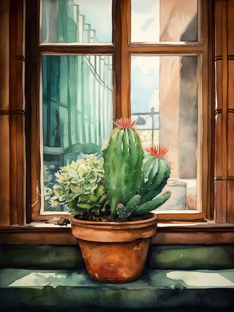 Barrel Cactus Window 1