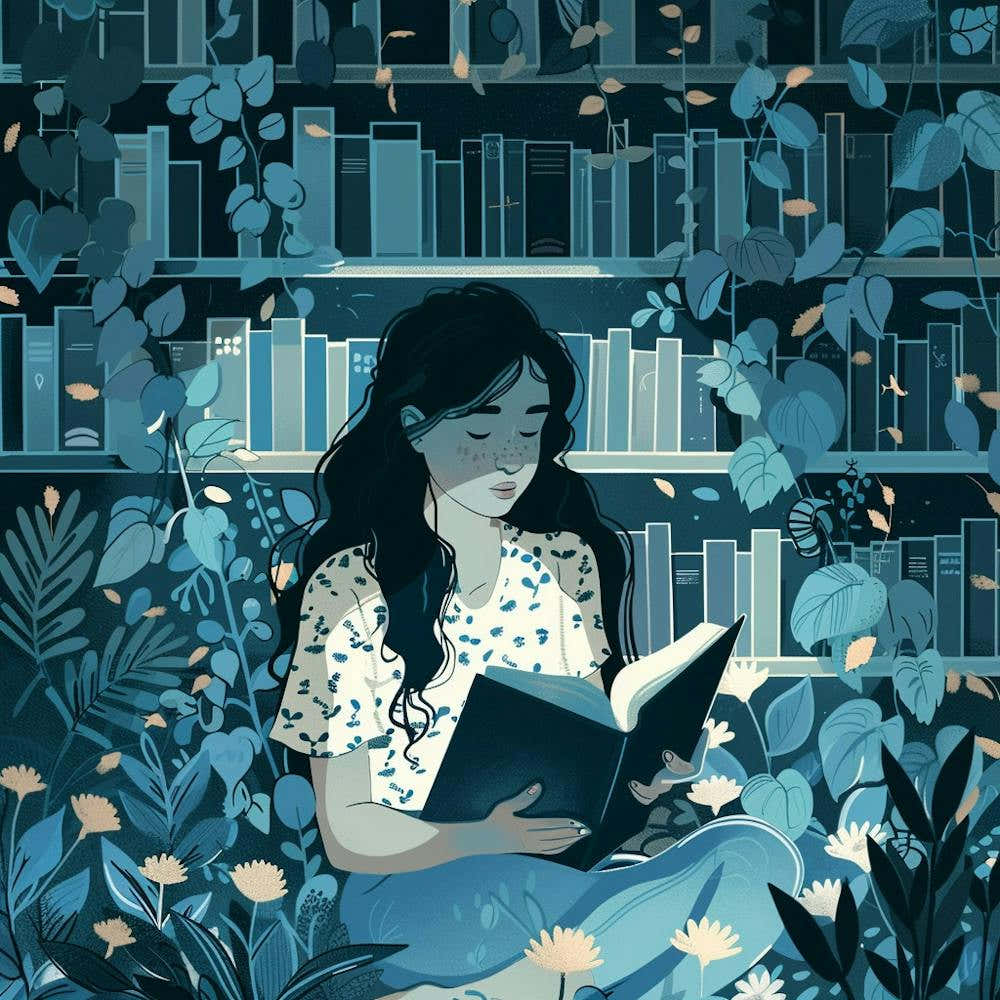 Girl Reading A Book 1