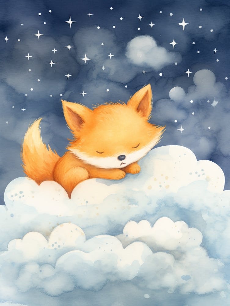 Baby Fox 2 Sleeping In The Clouds
