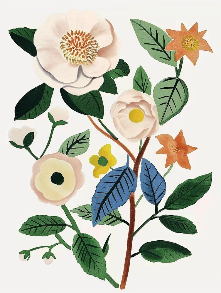 Painted Florals Camellia 3