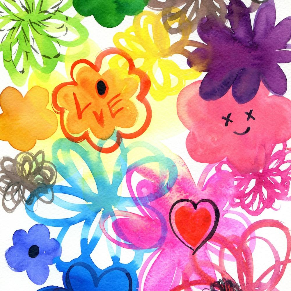 Flowers And Hearts
