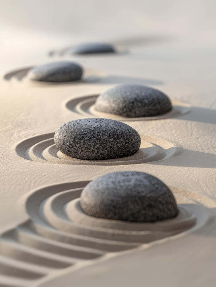 Zen Stones In The Sand 2