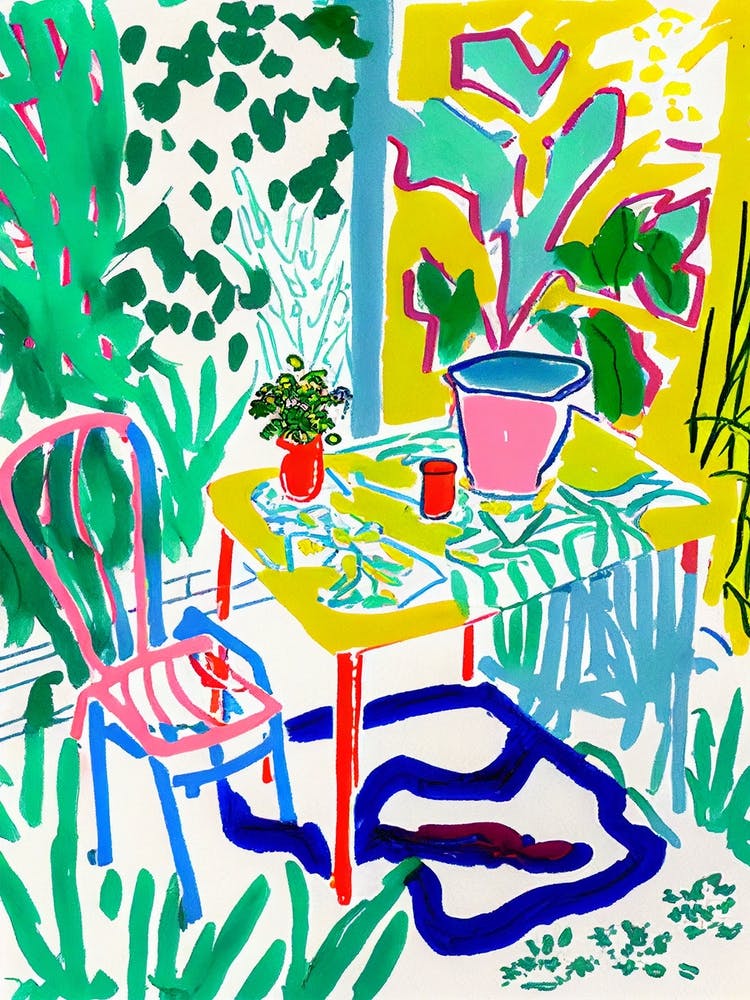 Colourful Garden Illustration