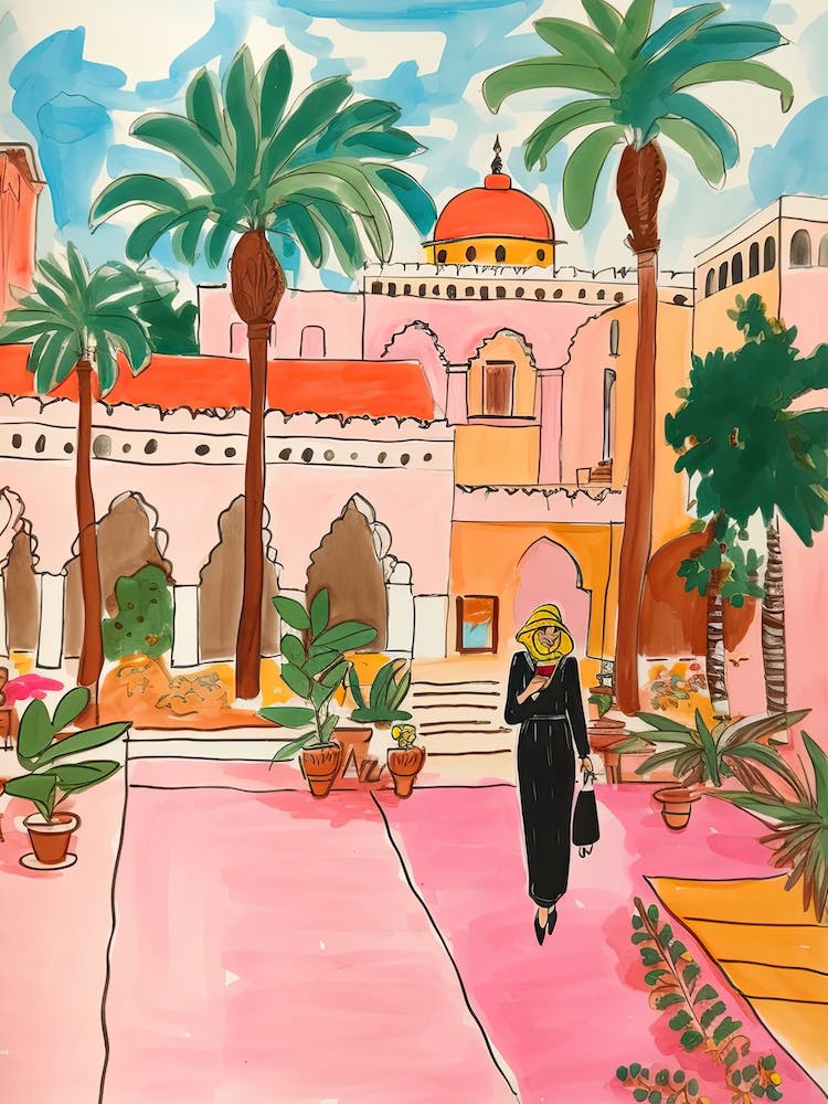 Abu Dhabi, Dreamy Storybook Illustration 4