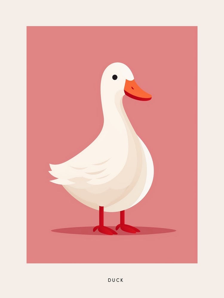 Minimalist Duck Bird Poster