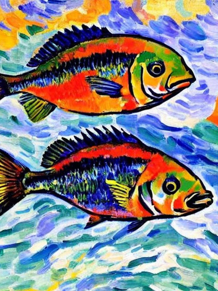 Black Sea Bass Matisse Inspired