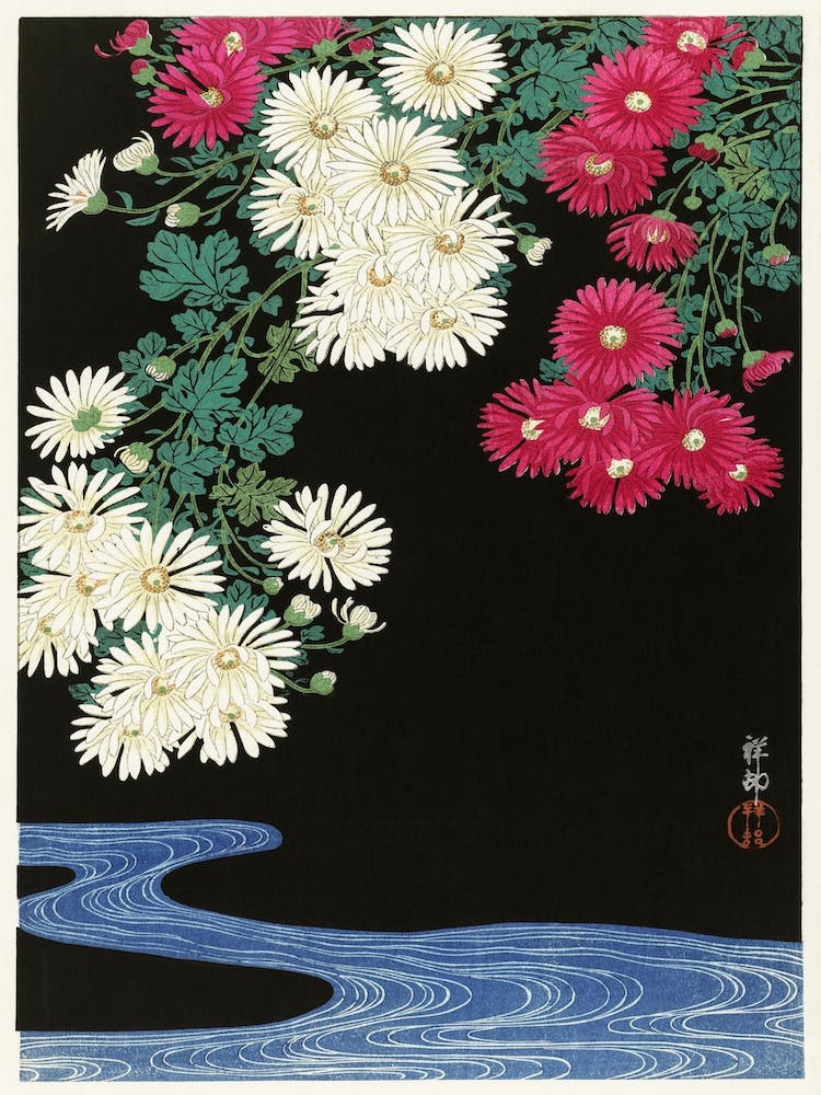 Chrysanthemums, Ohara Koson