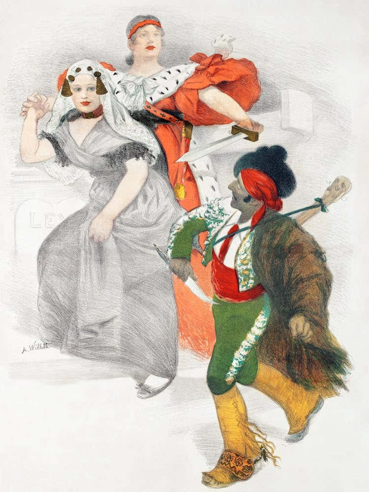 Vintage Poster (1894) Print In High Resolution By Adolphe Willette, Original From The Public Institution Paris