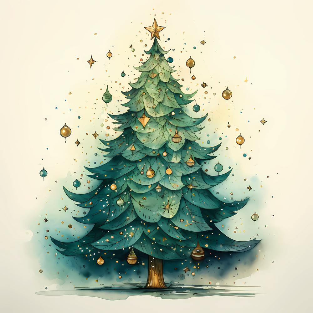 Christmas Pastel Pines