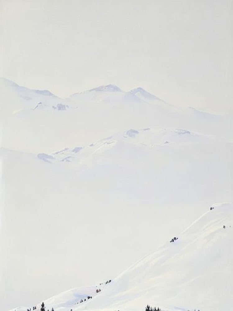 Davos Klosters 1 , Switzerland Minimal Skiing Poster