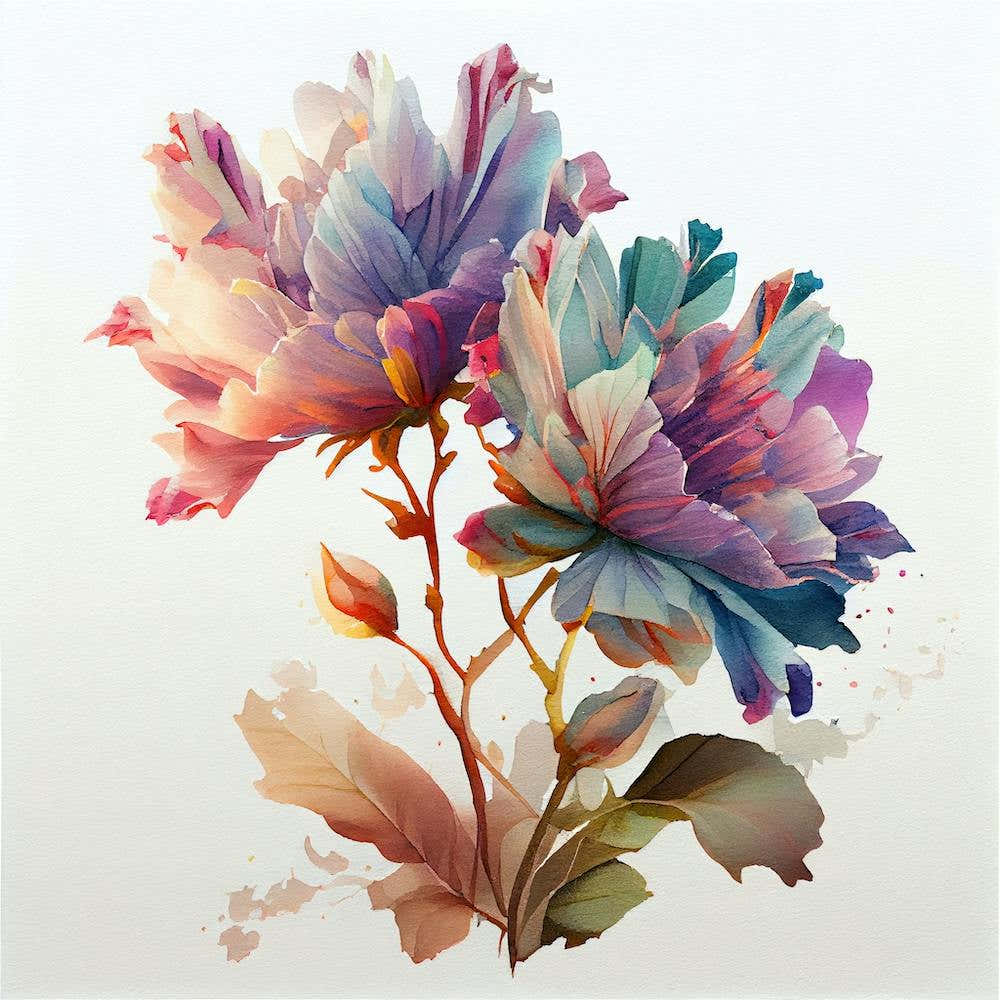 Watercolor Flower Abstract 28