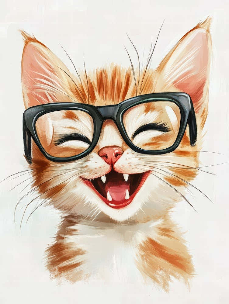Cat With Glasses 1