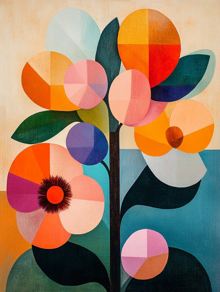 Abstract Flower Painting