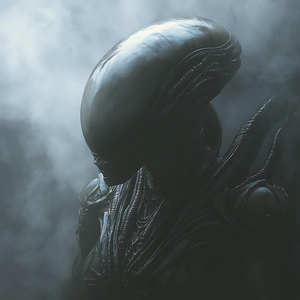 Alien Emerging From Shadows 8