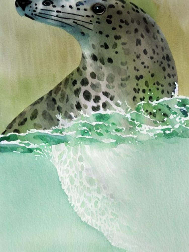 Leopard Seal Storybook Watercolour