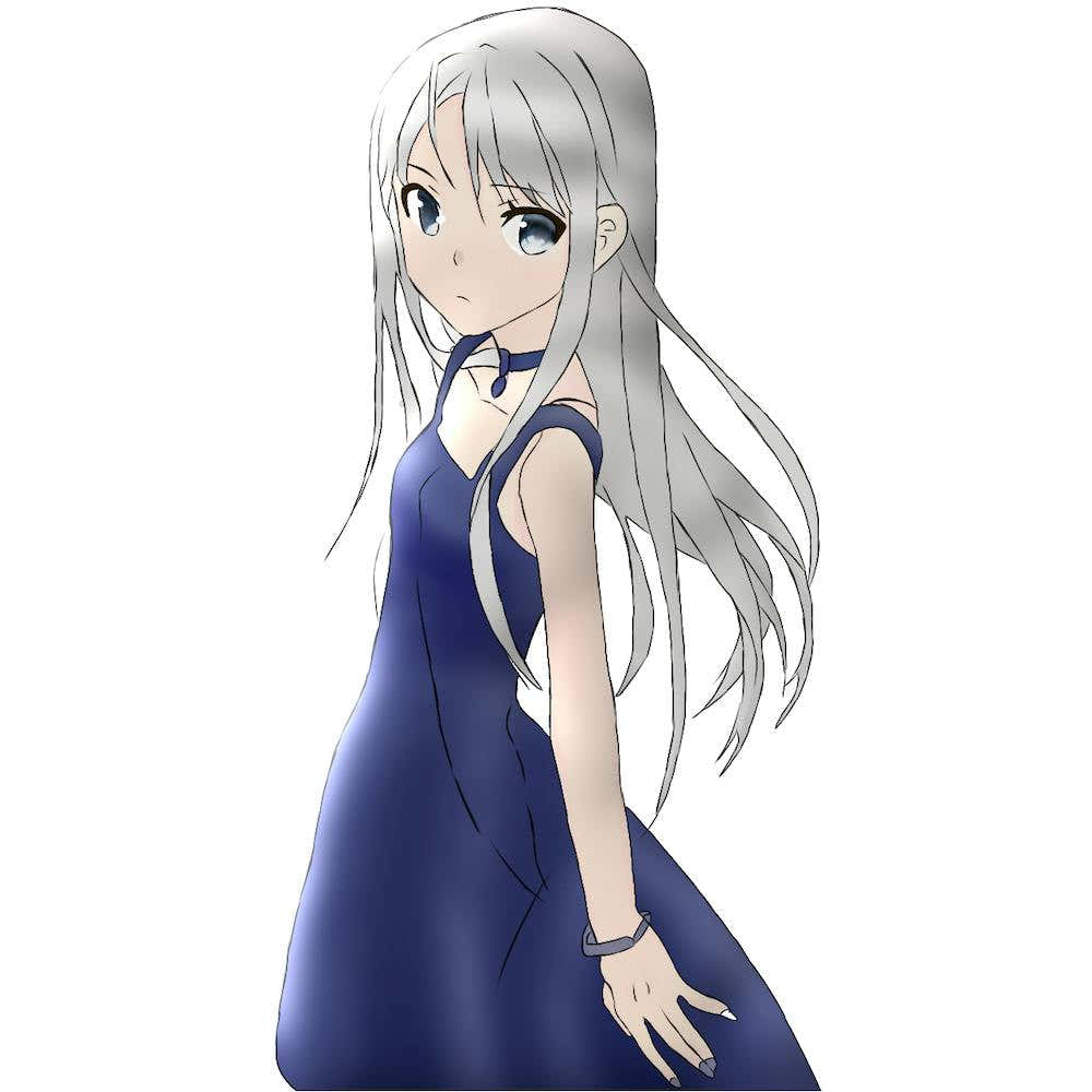 Girl In A Blue Dress