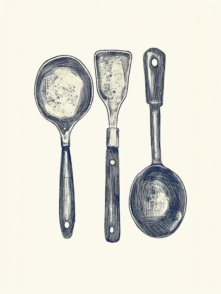Vintage Kitchen Utensils Illustration 3