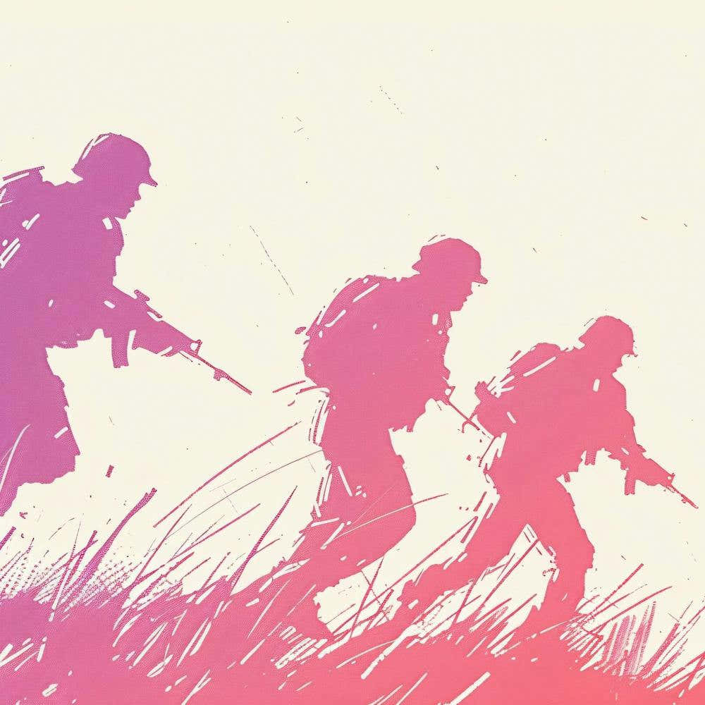 Three Soldiers In The Field