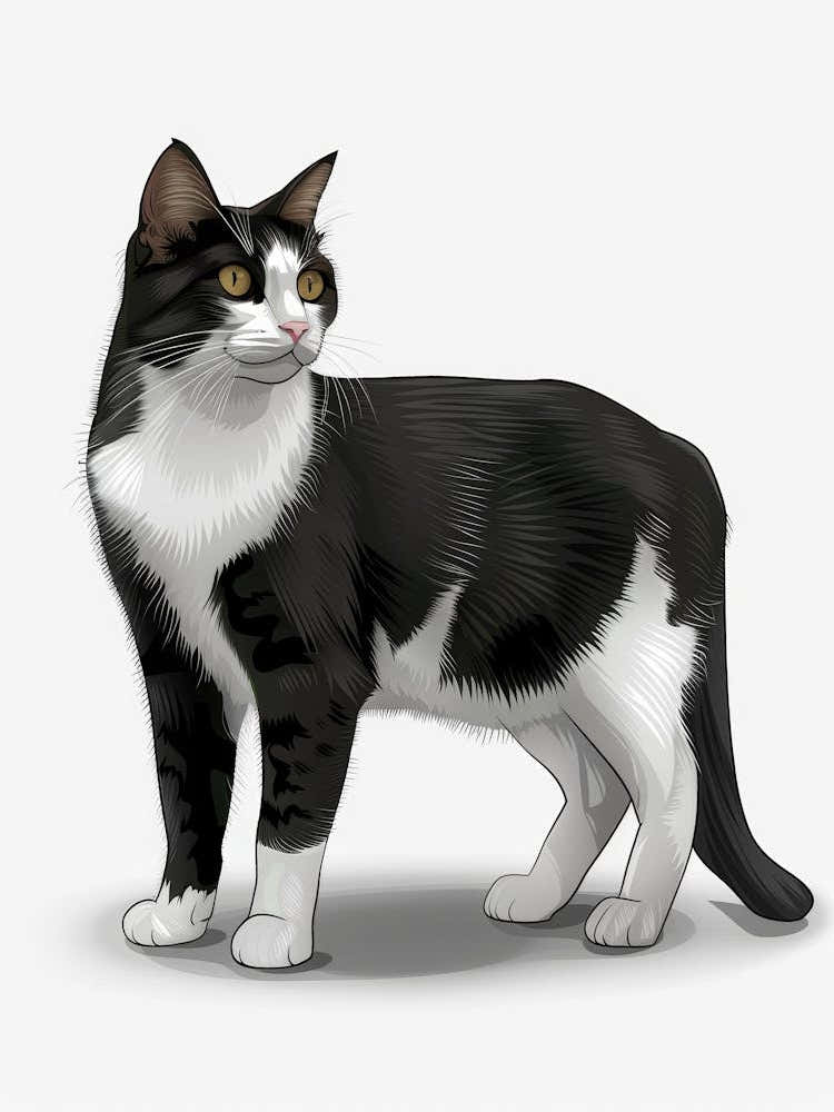 Black And White Cat 8