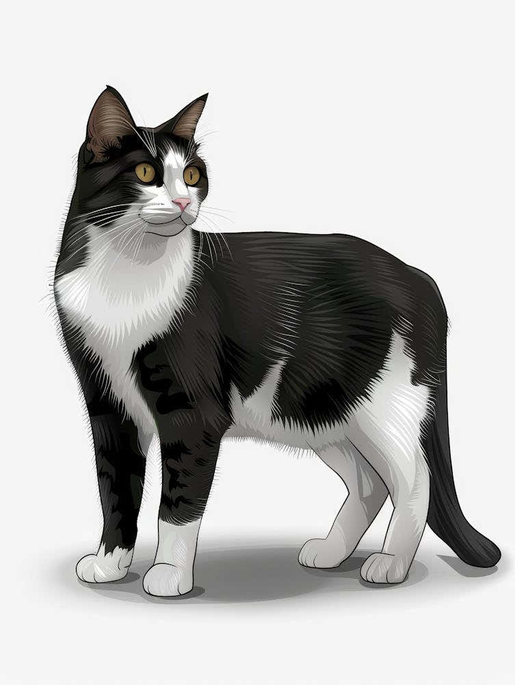 Black And White Cat 8