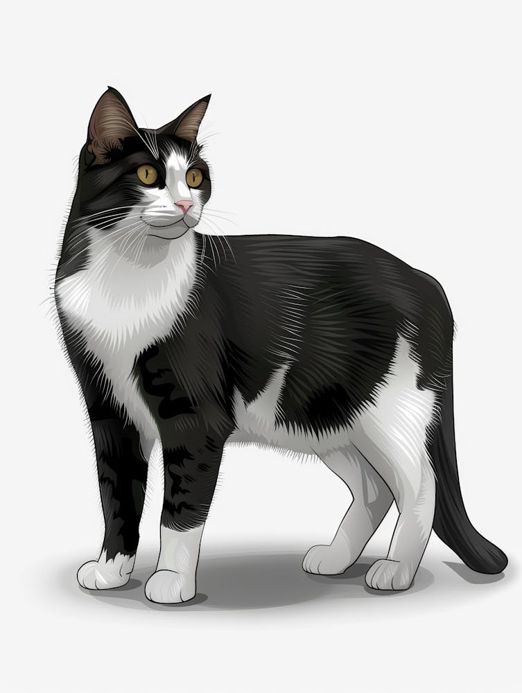 Black And White Cat 8