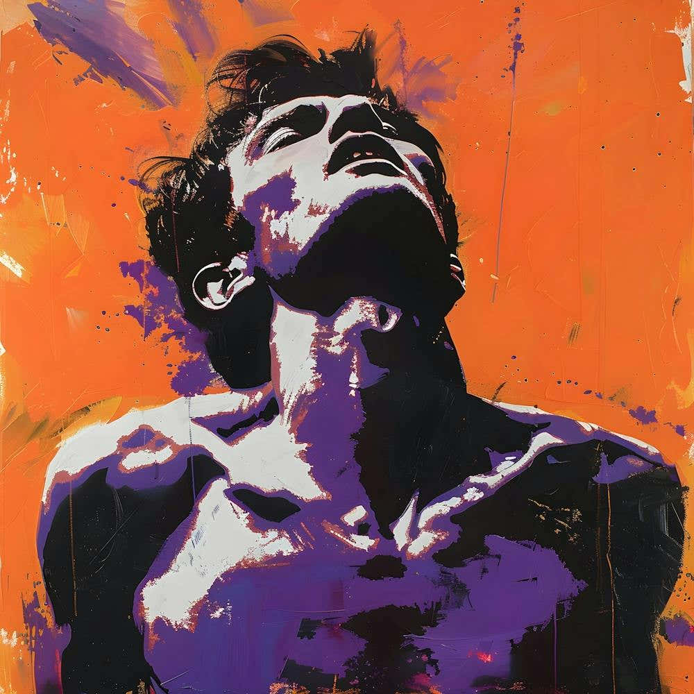 Man In Angst Orange And Purple 2