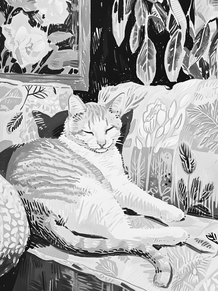 Cat On The Couch
