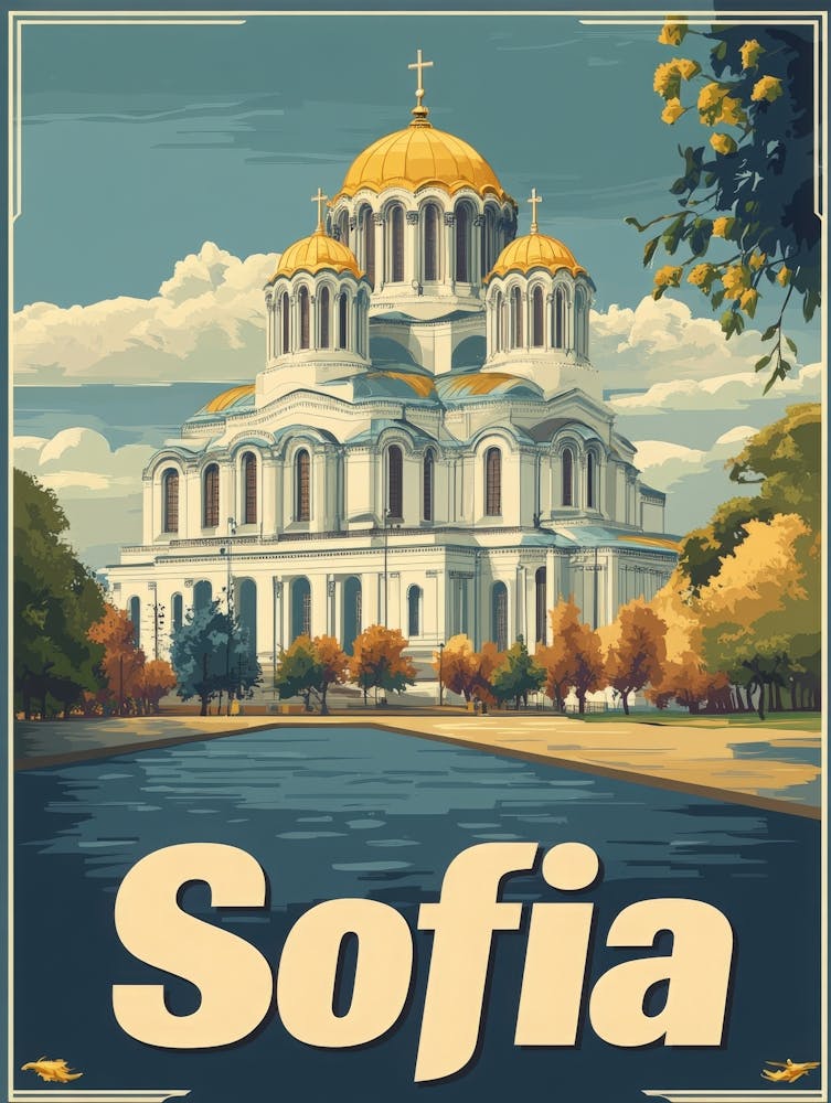 Aihrgdesign A Vintage Travel Poster Of Sofia 5
