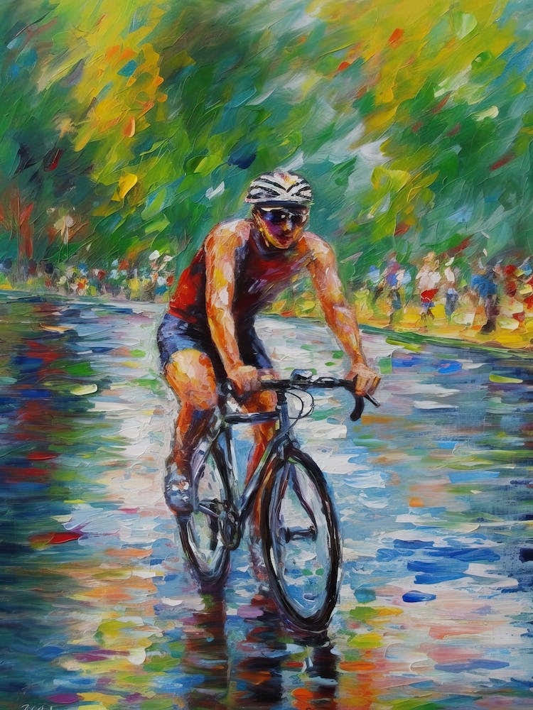 Triathlon In The Style Of Monet 3