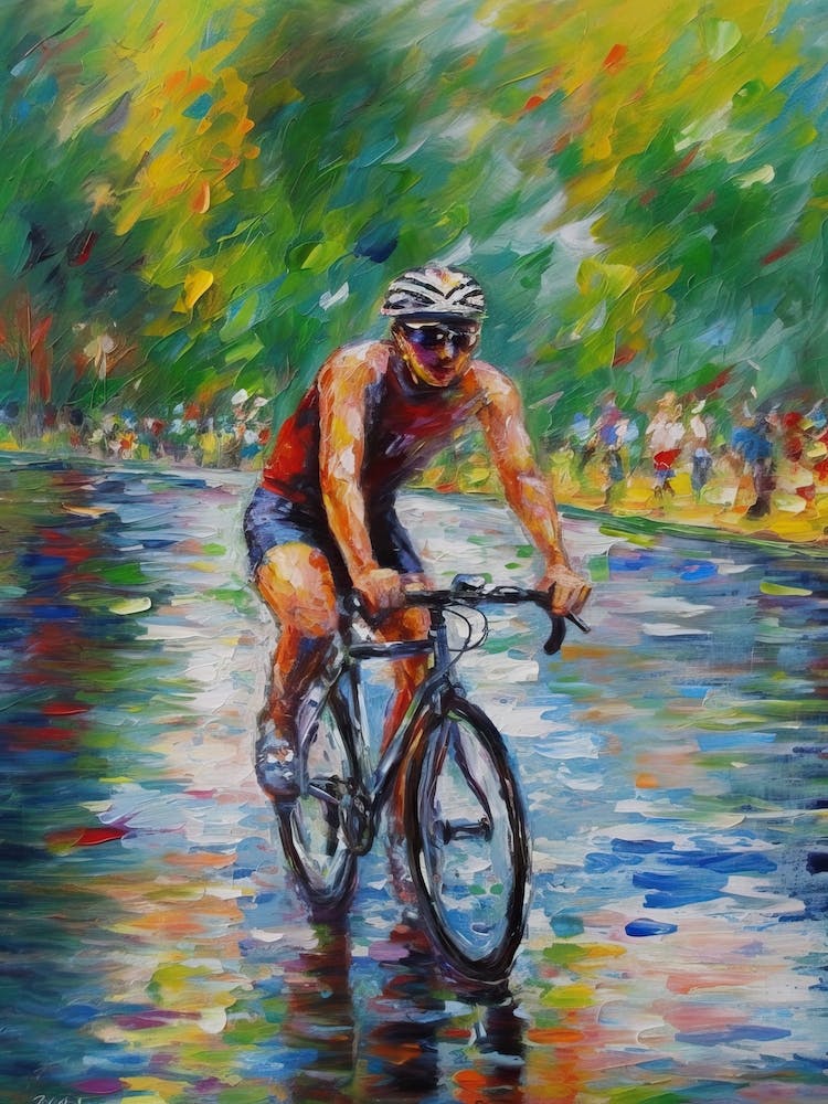 Triathlon In The Style Of Monet 3