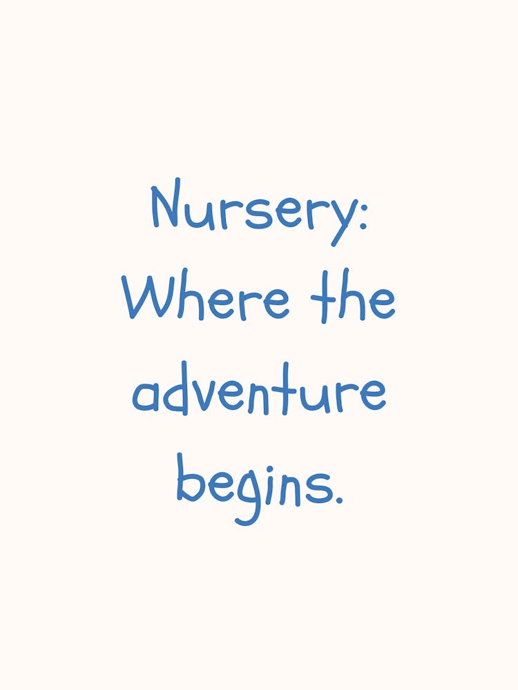 Where The Adventure Begins Blue Quote Poster