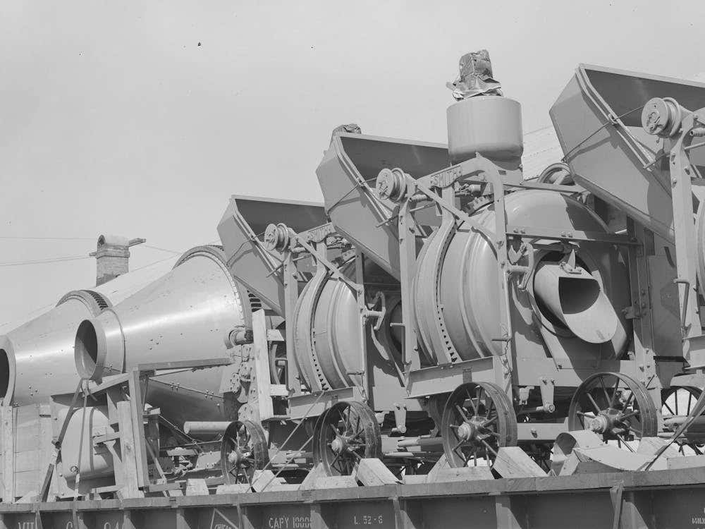 Concrete Miners On Railroad Car, Eagle Pass, Texas By Russell Lee