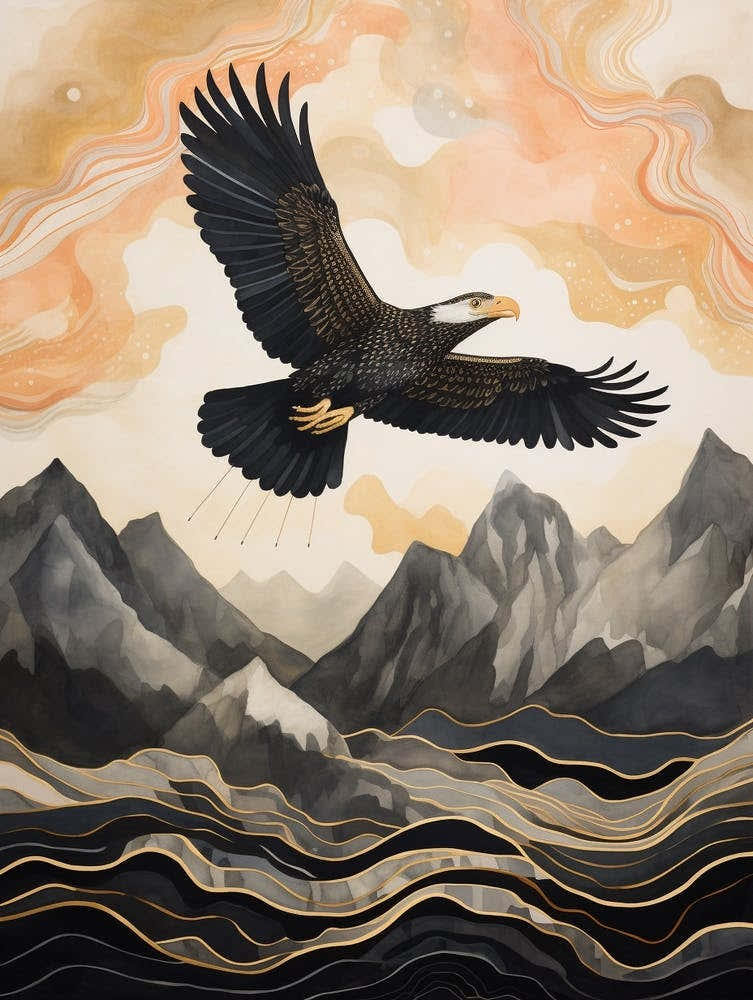 California Condor Gold Detail Painting
