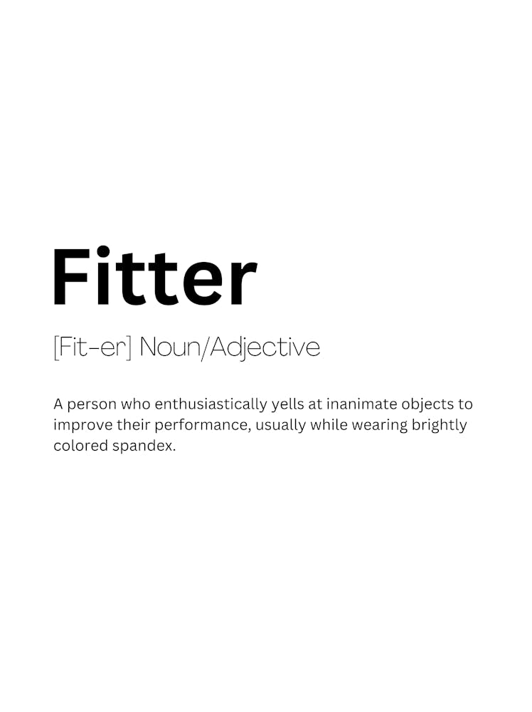 Fitter Definition Meaning 1