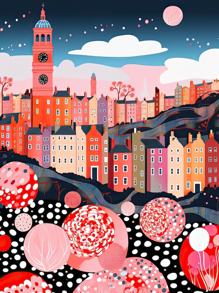 Edinburgh, Illustration In The Style Of Pop Art 3