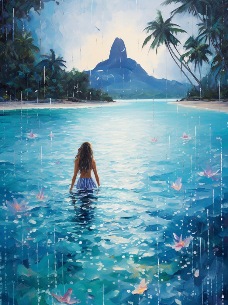 A Painting Of Bora Bora, French Polynesia 2