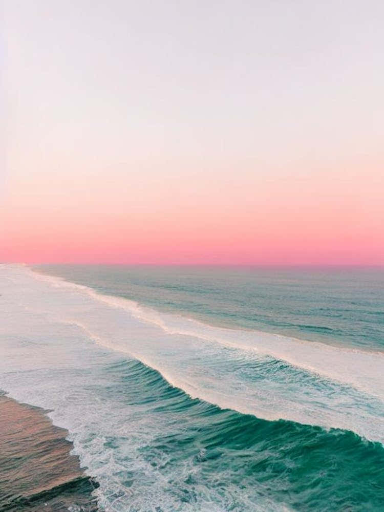 Malibu Beach, California Pink Photography 1