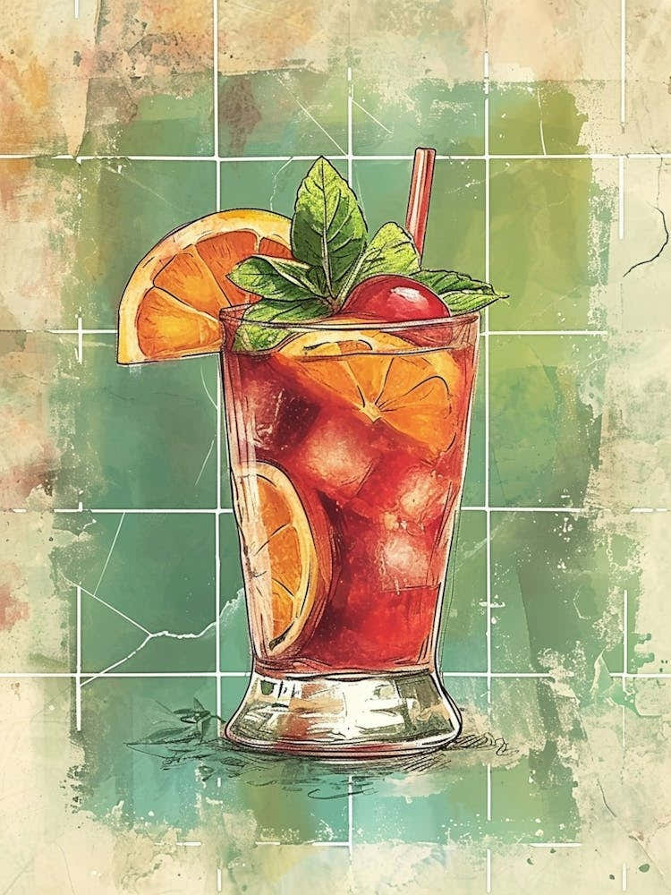 Pimm S Cup Watercolour Inspired Illustration 4