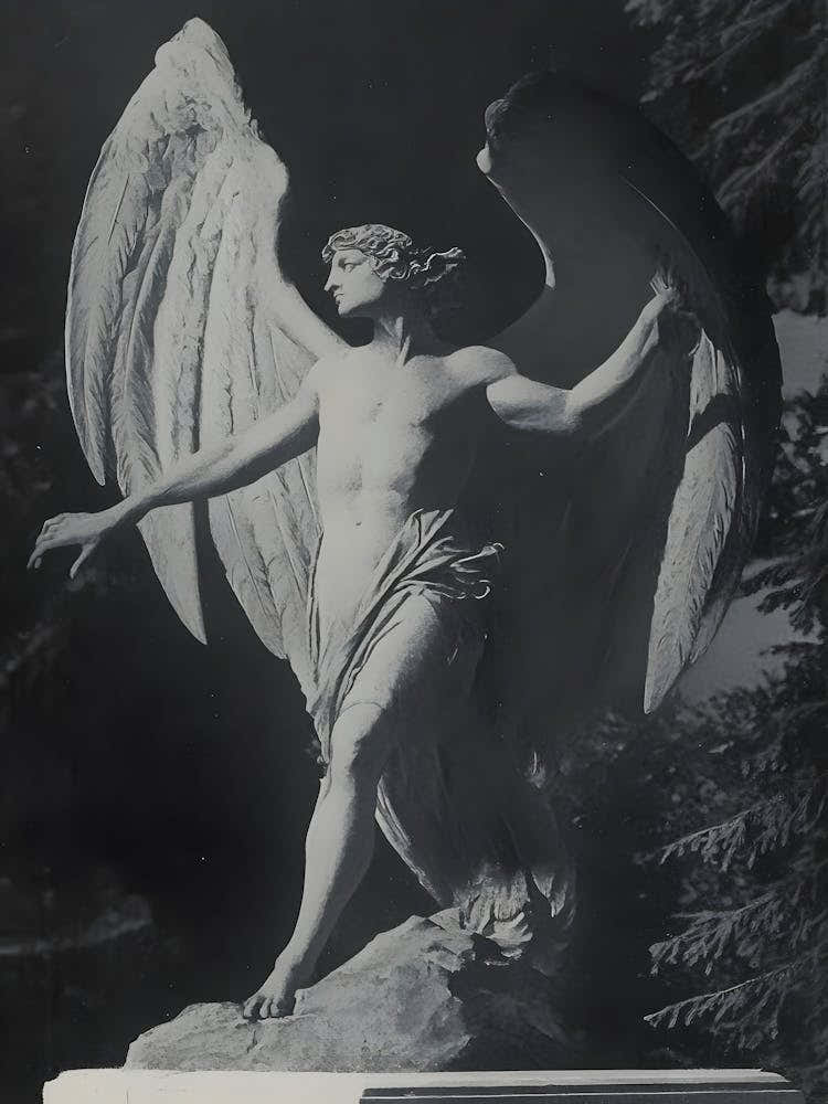 Dark Gothic Angel With Wings