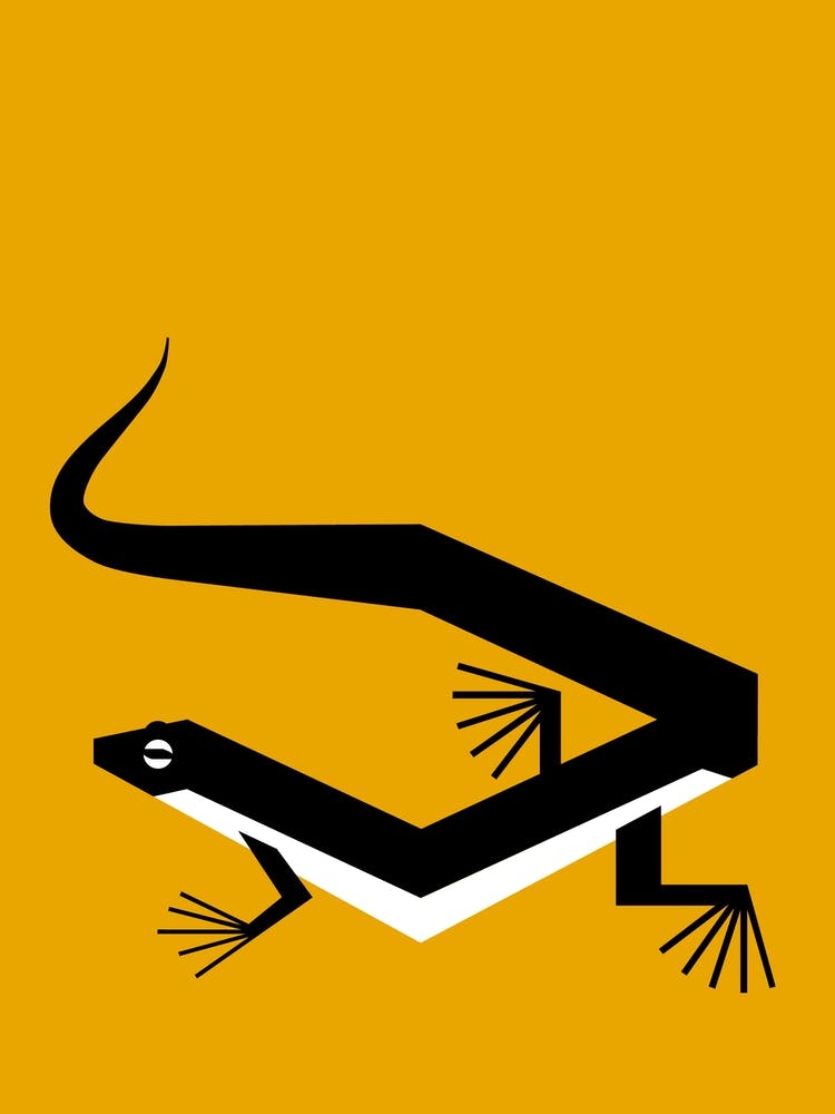 Abstract Lizard Yellow