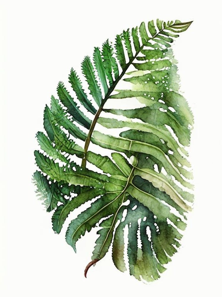 Southern Shield Fern Watercolour