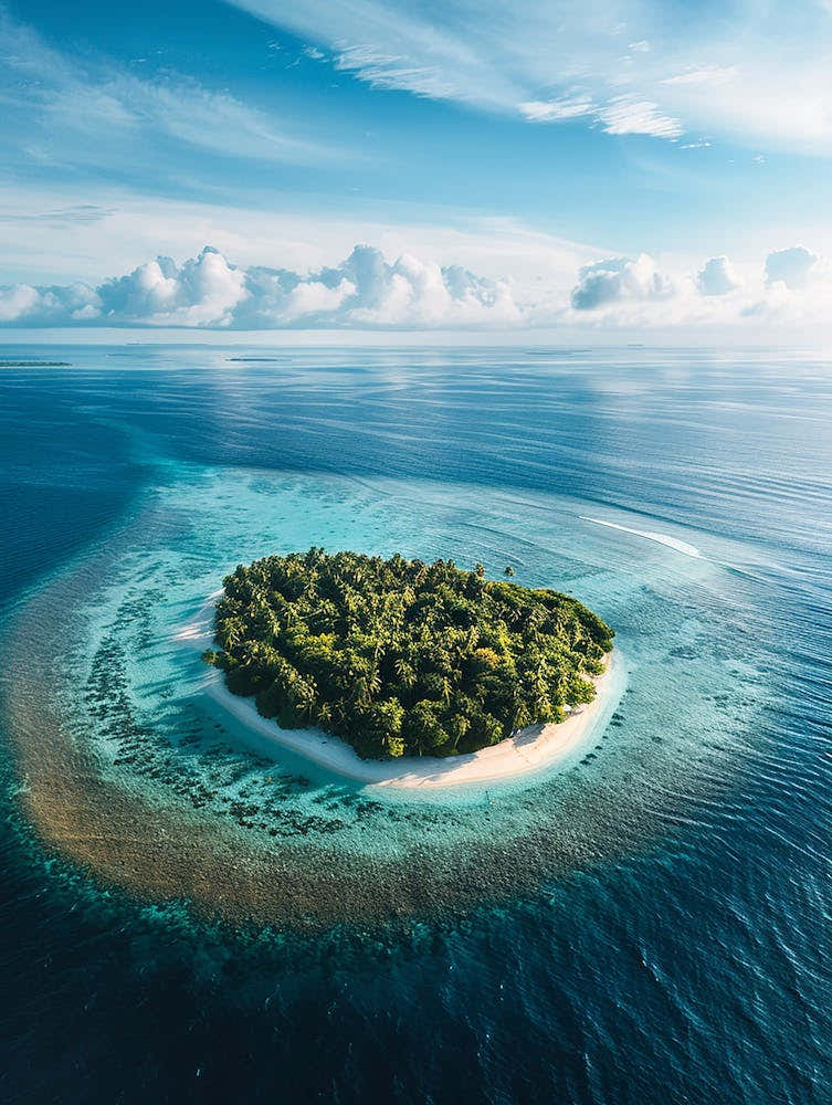 Heart Island In The Maldives