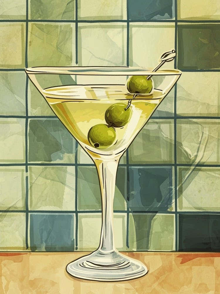 Martini Vintage Illustration 2